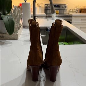 Veronica Beard Brown Suede Heeled Boots